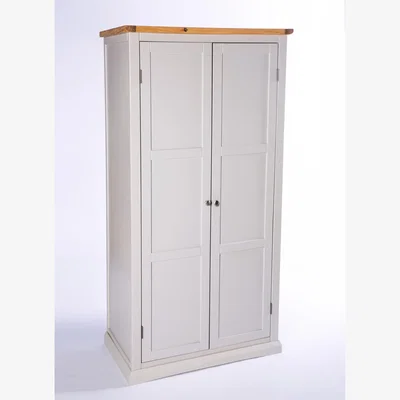 The Range Loreo 2 Door Wardrobe - Grey / Chrome Knob