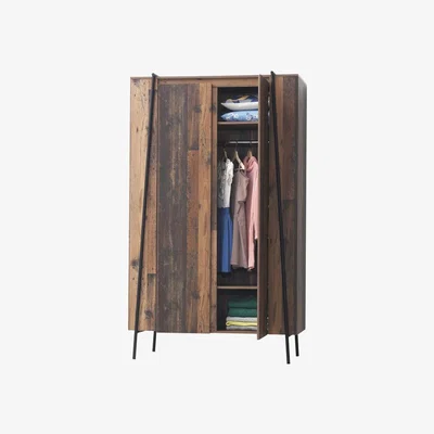 The Range Abbey Two Door Wardrobe - Rustic Oak