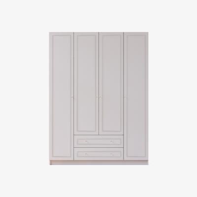 The Range GISELLE 4 Door 2 Drawer White Wardrobe - White