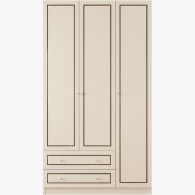 The Range CLEMENT 3 Door 2 Drawer Wardrobe - White
