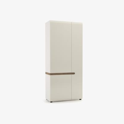 The Range Jonas & James Leece Two Door Wardrobe - White with oak trim