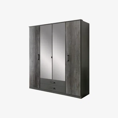 The Range Duisberg 4 Door Wardrobe - Digi Steel