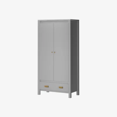 The Range LS MH Haven Wardrobe with 2 Doors and 1 Drawer - Grey