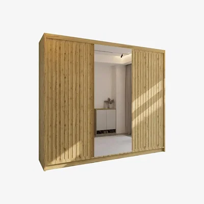 The Range Sliding Door Wardrobes in 2 and 3 Doors - Oak / 250cm
