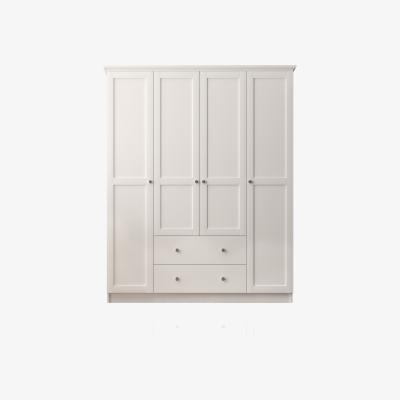 The Range COLETTE 4 Door 2 Drawer Wardrobe, White - White