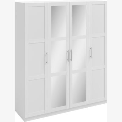 The Range Orlando 4 Door Mirror Wardrobe White - White