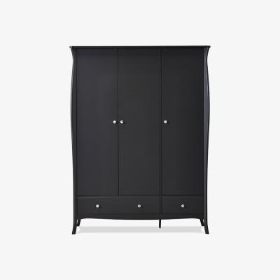 The Range Steens Baroque Three Door Wardrobe - Black