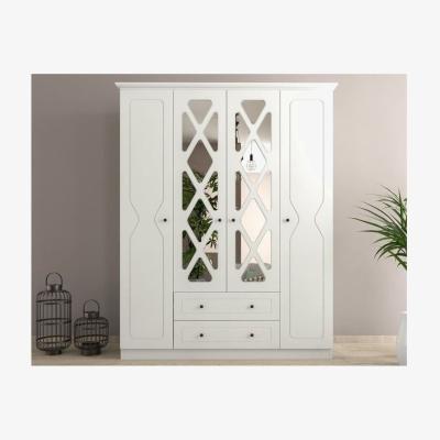 The Range Efes 4 Doors and 2 Drawesr Wardrobe - White