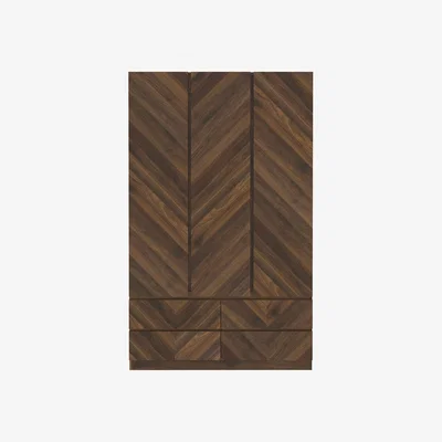 The Range Catania 3 Door 4 Drawer Wardrobe - Royal Walnut