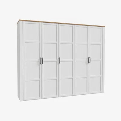 The Range Bohol 5 Door Wardrobe - White