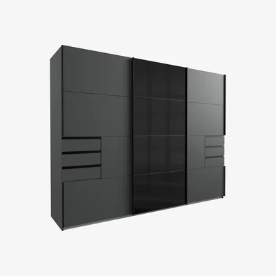 The Range Saigon Three Door Sliding Wardrobe - Graphite