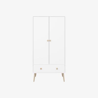 The Range Gaia 2 Door 1 Drawer Wardrobe - White