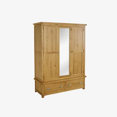The Range Woburn 3 Door 2 Drawer Wardrobe - Oak