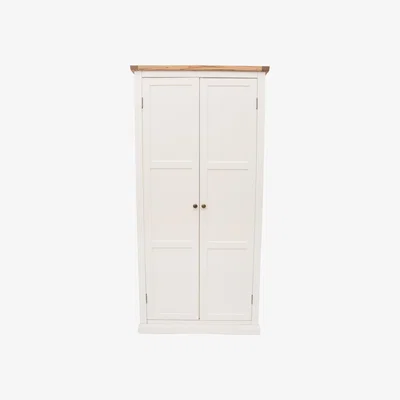 The Range Cosenza 2 Door Wardrobe - White / Brass Knob