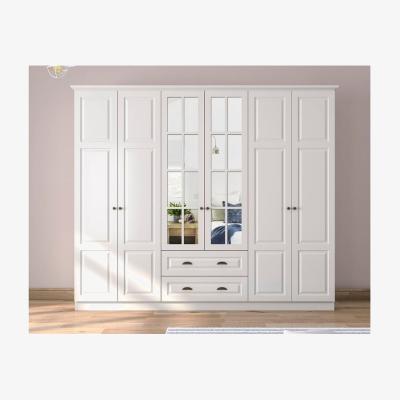 The Range Knidos 6 Doors and 2 Drawers Wardrobe white - White