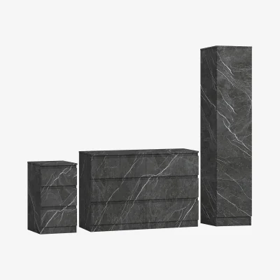 The Range ZITA Marble Effect Bedroom Set