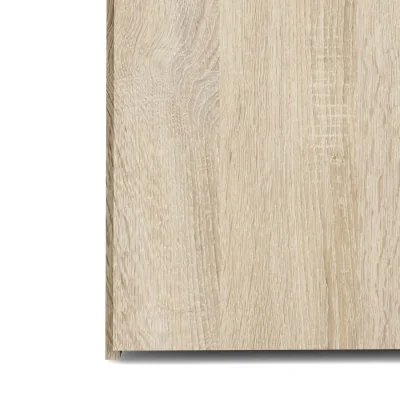The Range Berlin Natural Oak 3-Door Wardrobe with 3 Drawers and 2 Shelves - Natural