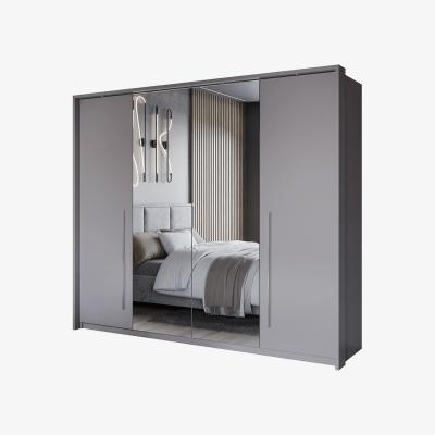 The Range Dako Sliding Door Wardrobe Brema - Grey / 256cm
