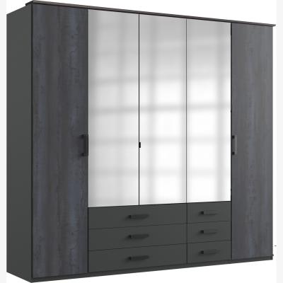 The Range Goteborg Five Door Wardrobe - Graphite