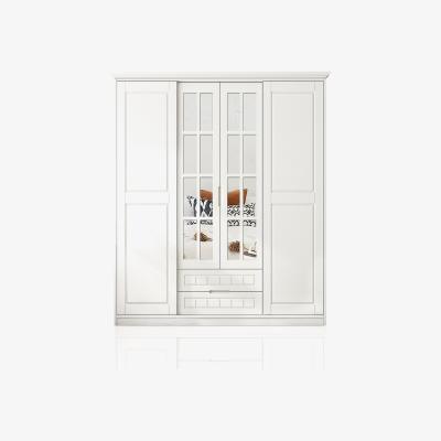 The Range LEAF 160 cm Sliding Door, Mirrored Wardrobe - White