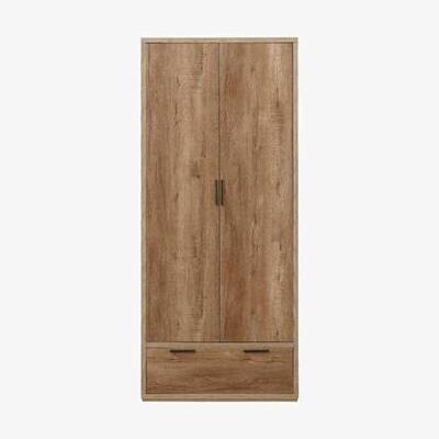 Teddy Beau Birlea Stockwell 2 Door 1 Drw Wardrobe Rustic Oak Effect