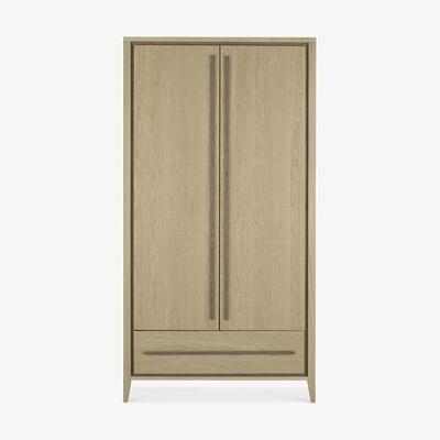 Teddy Beau Bentley Rimini Double Aged Oak And Weathered Oak Wardrobe