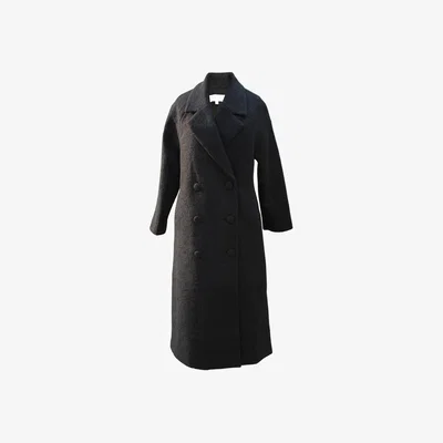 Wolf & Badger Women's Closet London Black Double Breasted Coat | S