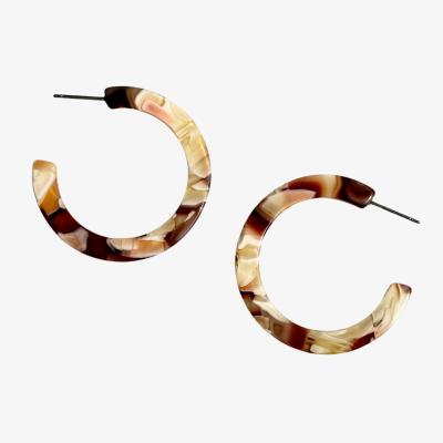 Wolf & Badger Women's Neutrals / Brown Hoop Earrings In Clothing Optional | Closet Rehab