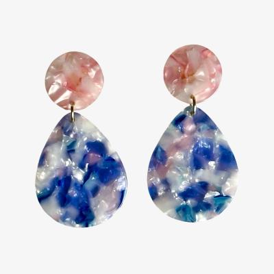 Wolf & Badger Women's Pink / Purple / Blue Teardrop Earrings In Day Dreamer | Closet Rehab