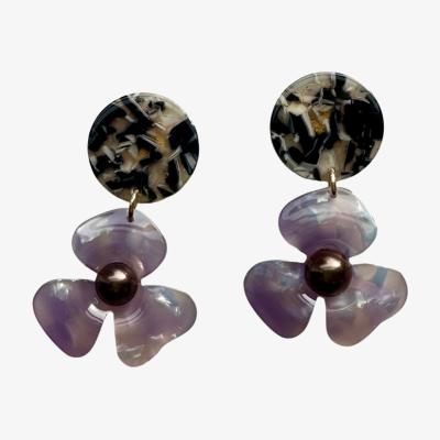 Wolf & Badger Women's Black / Brown / Pink Pearl Water Poppy Drop Earrings In Make The Move | Closet Rehab