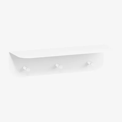 Westwing Metal Wall Rack Malou with Hooks and Hat Shelf