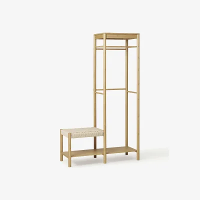 Westwing Bamboo Wood Wardrobe Ember
