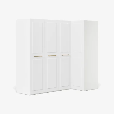 Westwing Modular Corner Wardrobe Charlotte, 215 cm Wide, in various sizes