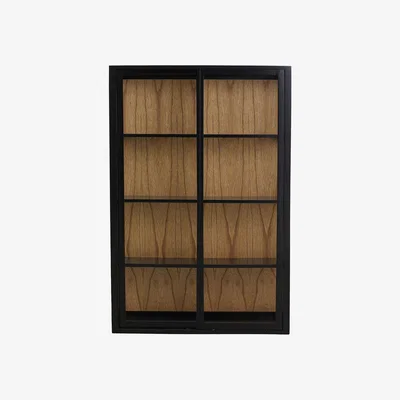 Amara Nordal - Bel Wall Cabinet with Sliding Doors - Black