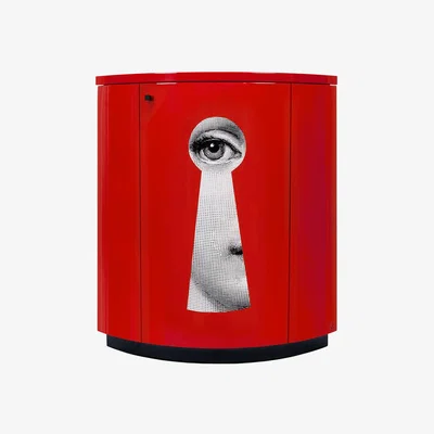 Amara Fornasetti - Serratura Corner Cabinet - Red