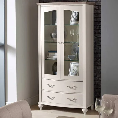 Arighi Bianchi Dieppe Washed Oak & Grey Display Cabinet