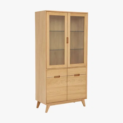 Barker and Stonehouse Lund China Display Cabinet, Oak