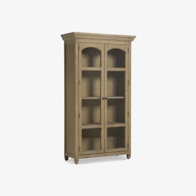 Barker and Stonehouse Morlin Display Cabinet 123.5X51X220Cm, Grey Wood | Barker & Stonehouse