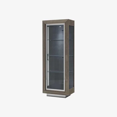 Barker and Stonehouse Vinci 1 Door Cabinet, Silver Wood | Barker & Stonehouse