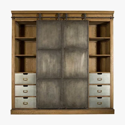 Barker and Stonehouse Biblio Industrial Cabinet, Oak