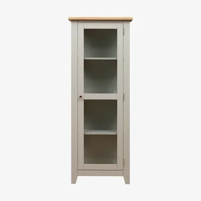 The Cotswold Company Chester Dove Grey Glass Display Cabinet
