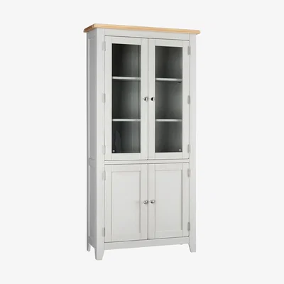The Cotswold Company Chester Dove Grey Display Cabinet