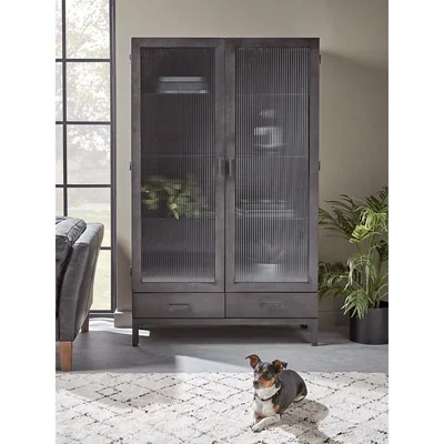 Cox and Cox NEW Reeded Glass Display Cabinet - Large