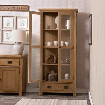 Chiltern Oak Furniture Winchester Oak Glass Display Cabinet