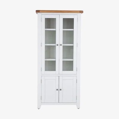 Chiltern Oak Furniture Hampshire White Painted Oak Display Cabinet
