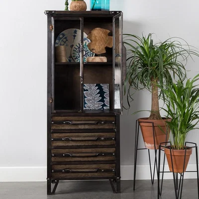 Cuckooland Otis Distressed Display Cabinet