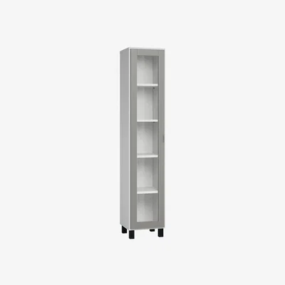 Cuckooland Vox Simple Customisable Narrow Glass Cabinet - Black