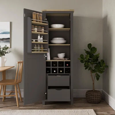 Dunelm Olney Compact Kitchen Larder Unit Charcoal
