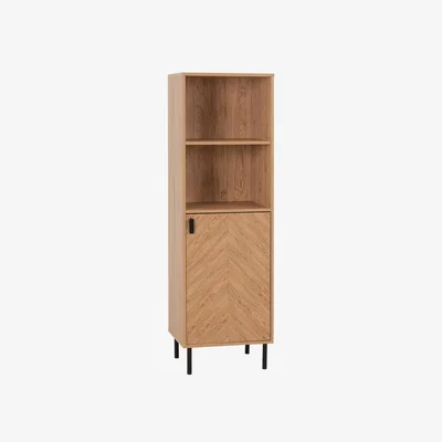 Dunelm Leon 1 Door Cabinet Brown