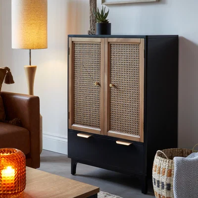 Dunelm Franco Cabinet Black and Brown